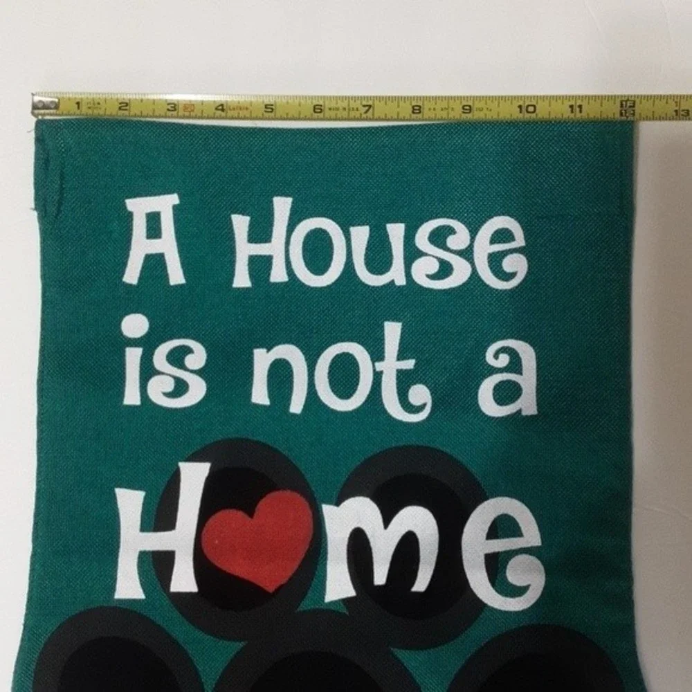 Dog Lover Paw Prints Garden Flag Home Decor Sign Dog Mom Outdoor Yard Banner